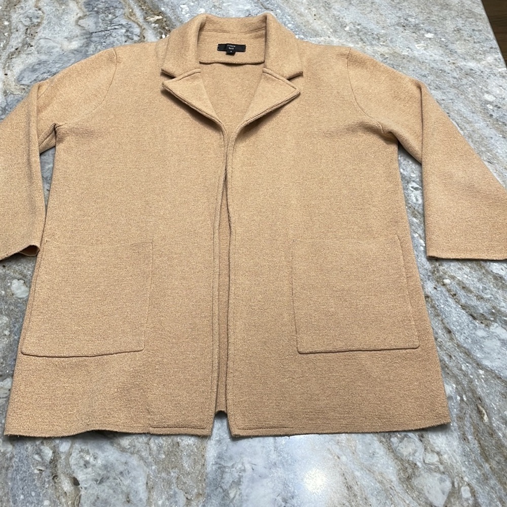 J.Crew 365 Women Sophie Open Front Sweater Blazer Cardigan Wool Blend Small - Picture 3 of 14